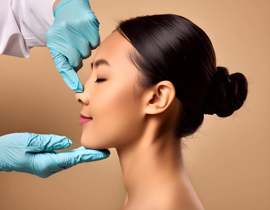 Doctor examining a patient’s Nose